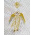 КО1061 Комплект погребальный атласный "Ангел с крестиком" (с золотым кантом)